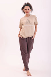 Basic Brown Cotton Pyjama
