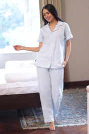 Sky Muslin Pyjama Set