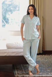 Aqua Stripes Pyjama Set
