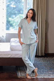 Aqua Stripes Pyjama Set