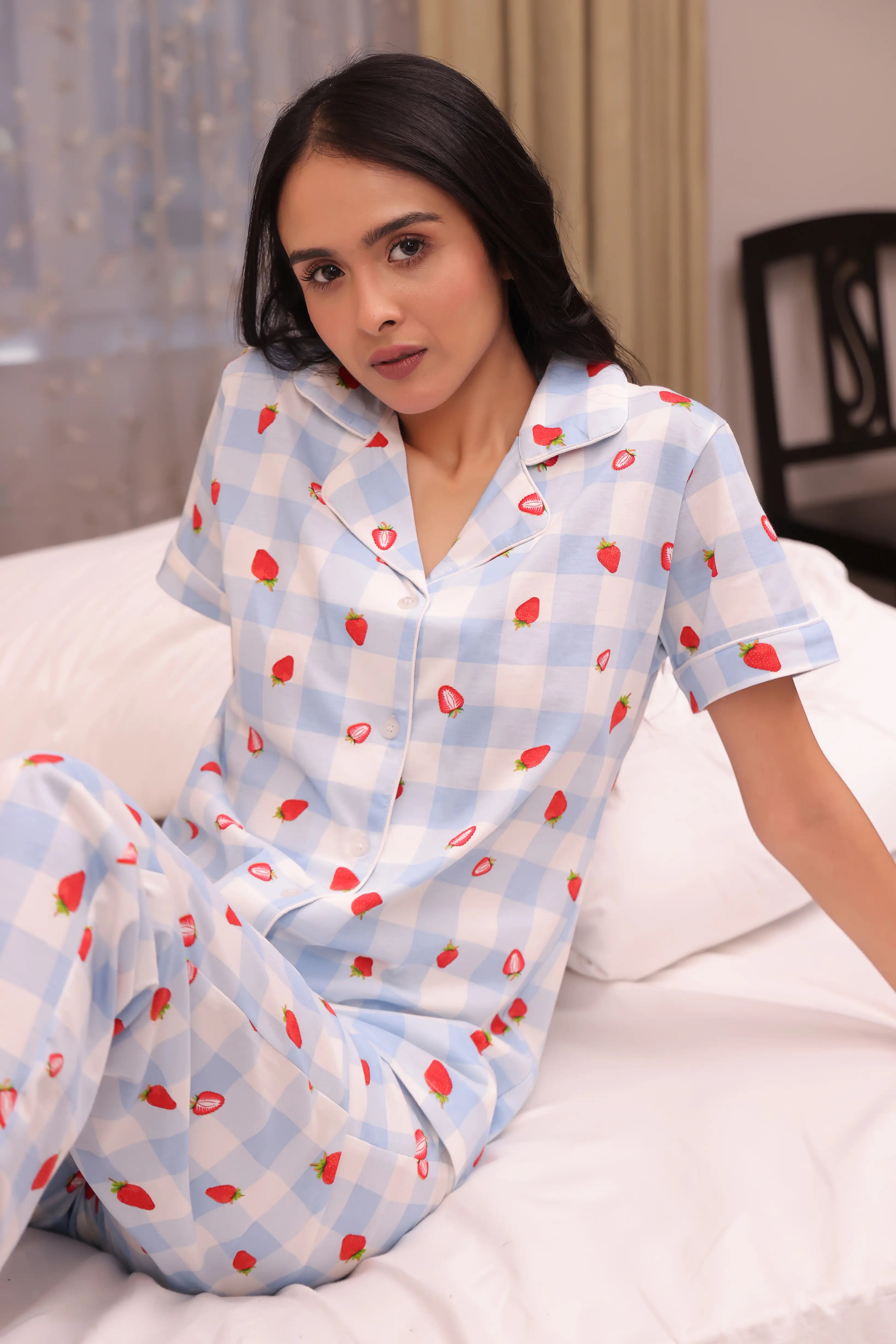 Strawberry Checks Pyjama Set