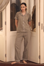 Olive Muslin Pyjama Set