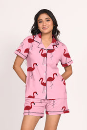 Flamingo Shorts Set