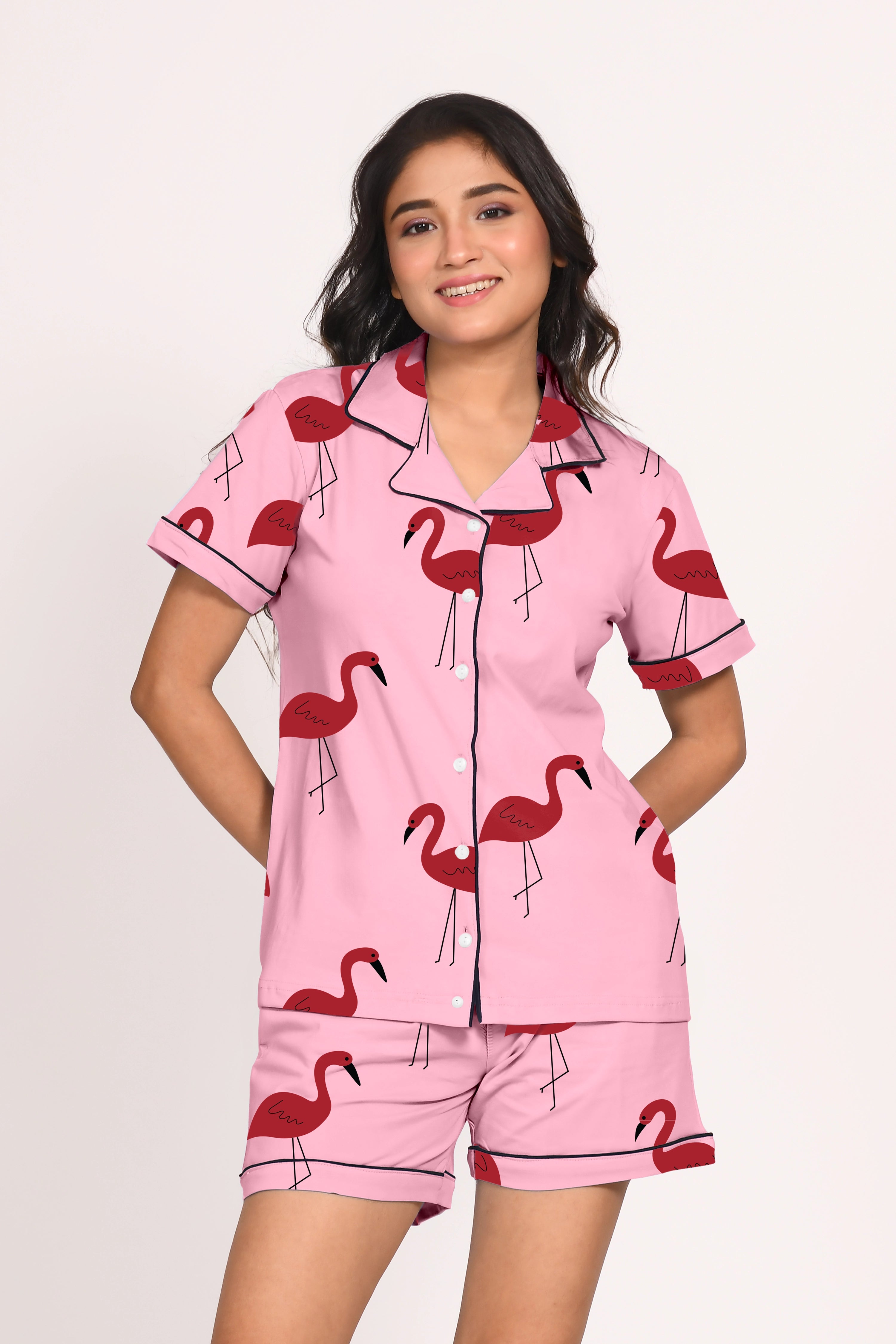 Flamingo Shorts Set