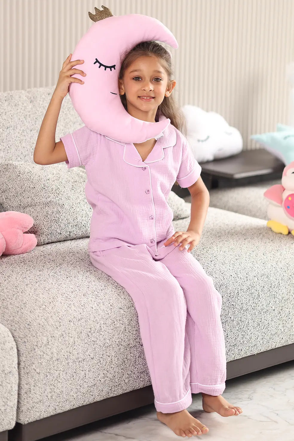 Petal Crinkled Muslin Kids Pyjama Set