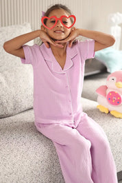 Petal Crinkled Muslin Kids Pyjama Set