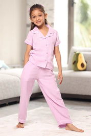 Petal Crinkled Muslin Kids Pyjama Set