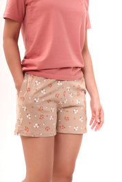 Petal Play Printed Cotton Shorts