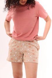 Petal Play Printed Cotton Shorts