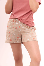 Petal Play Printed Cotton Shorts