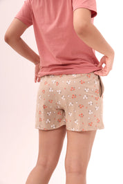 Petal Play Printed Cotton Shorts