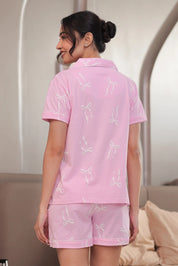 Pink Knot Shorts Set