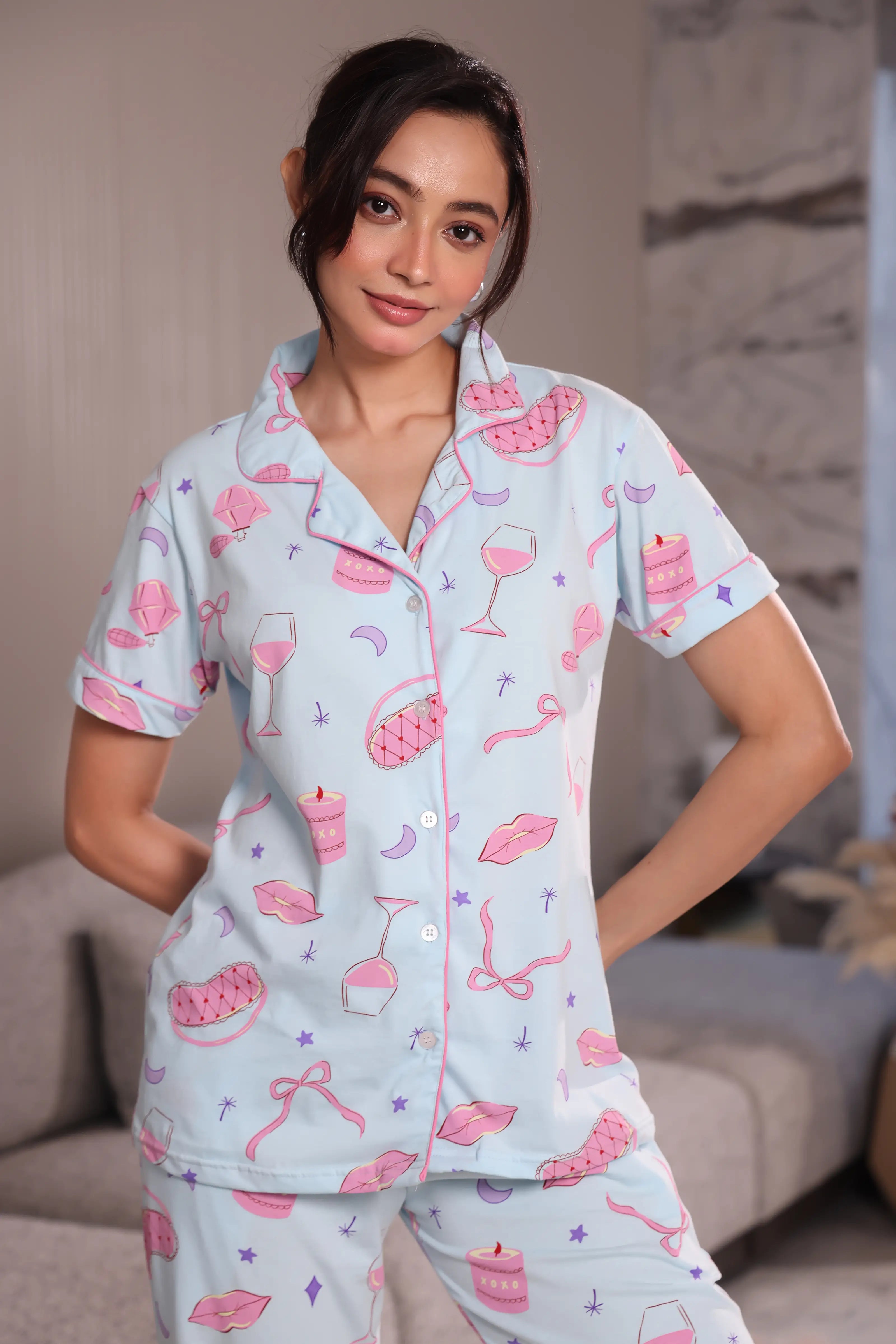 Pink Whisper Pyjama Set