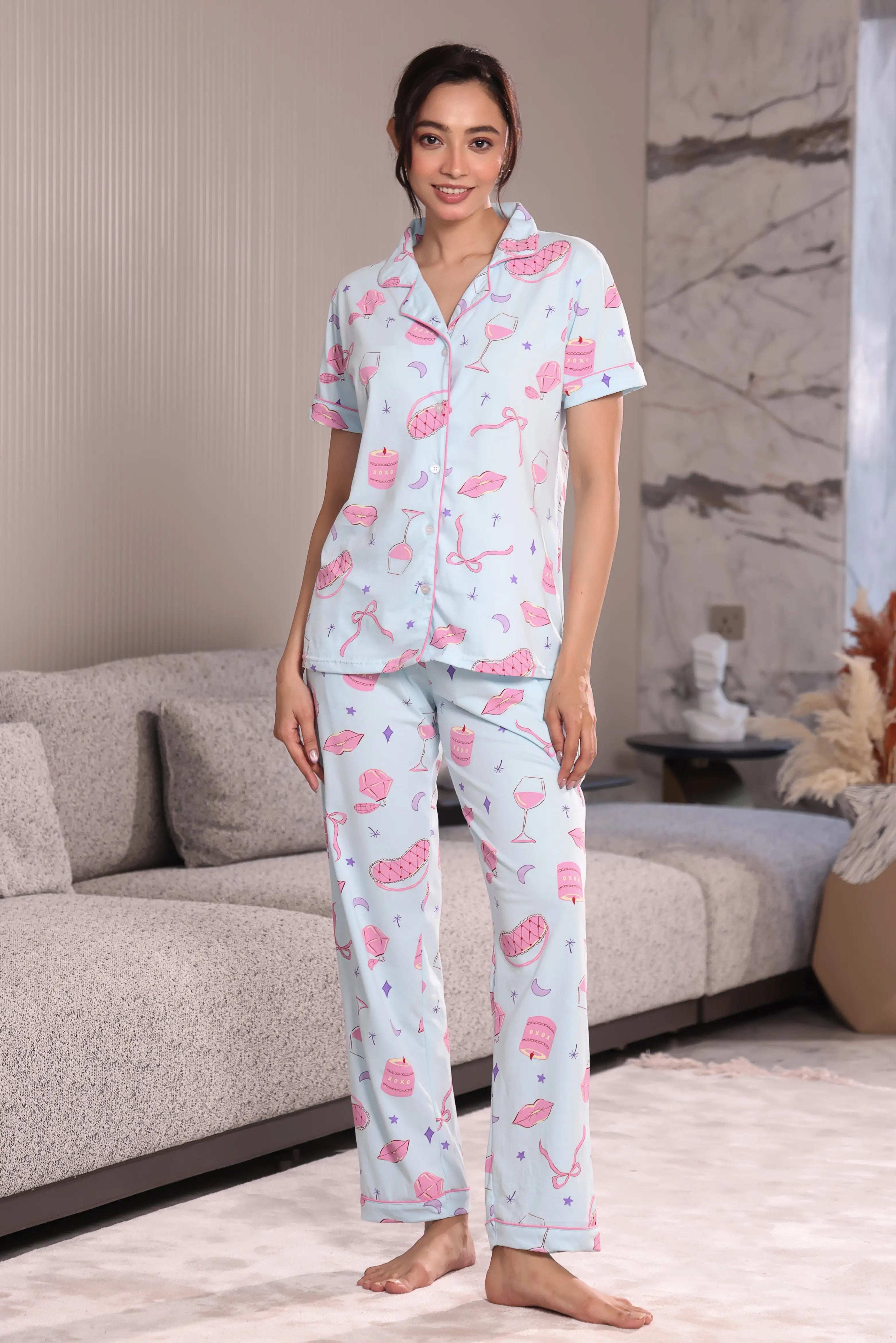 Pink Whisper Pyjama Set