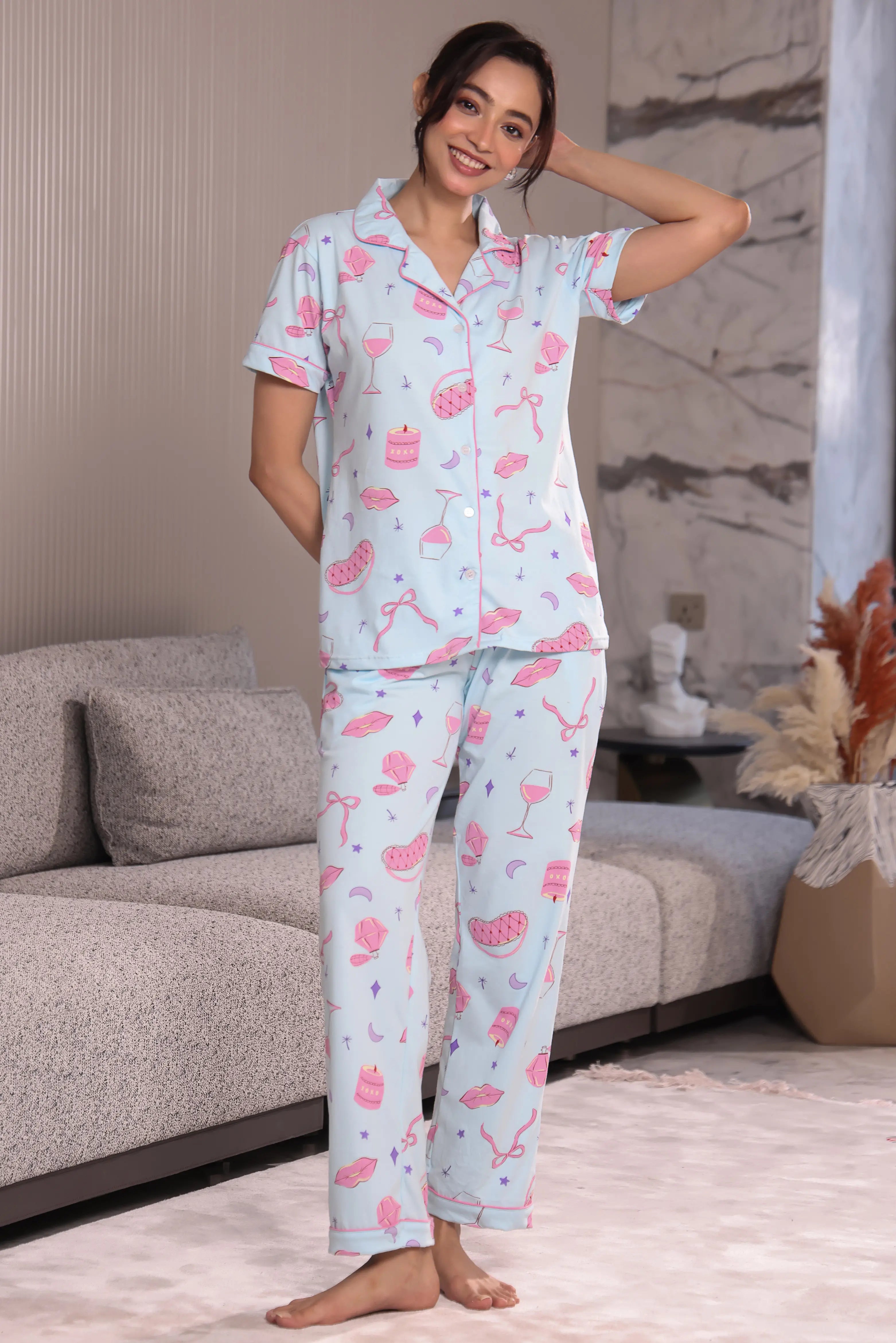 Pink Whisper Pyjama Set