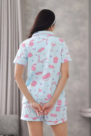 Pink Whisper Shorts Set