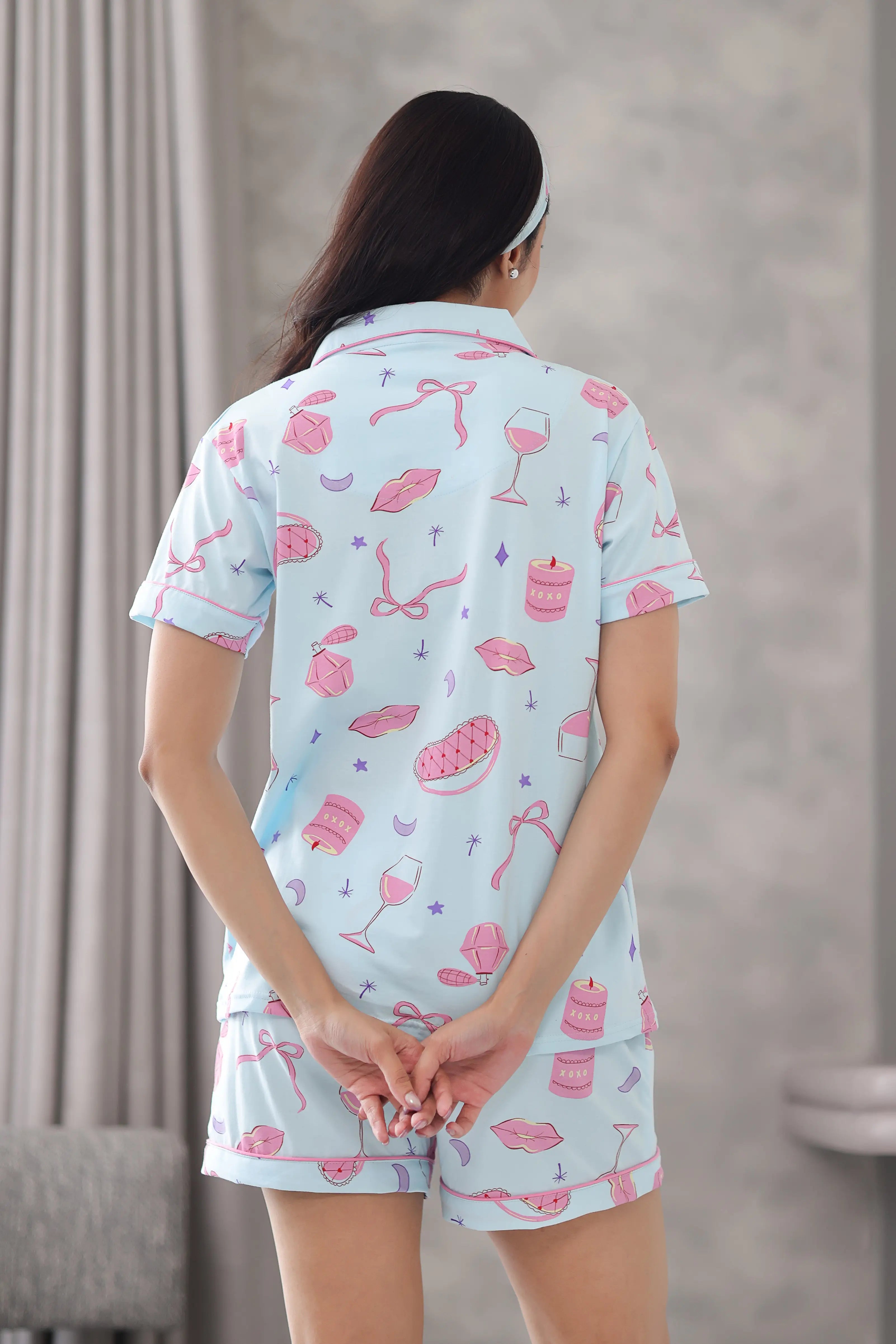 Pink Whisper Shorts Set