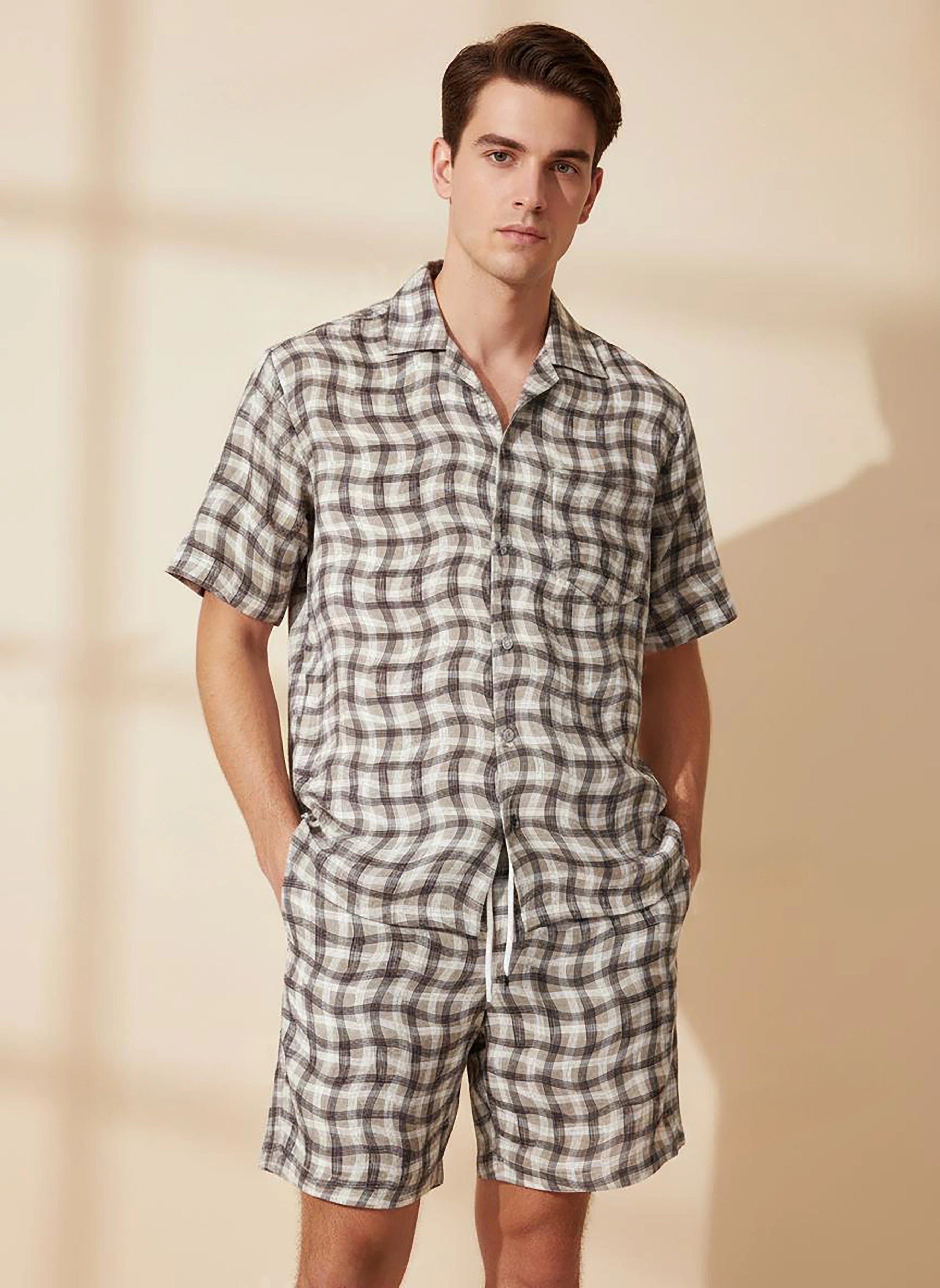 Plaid Men's Lounge Set