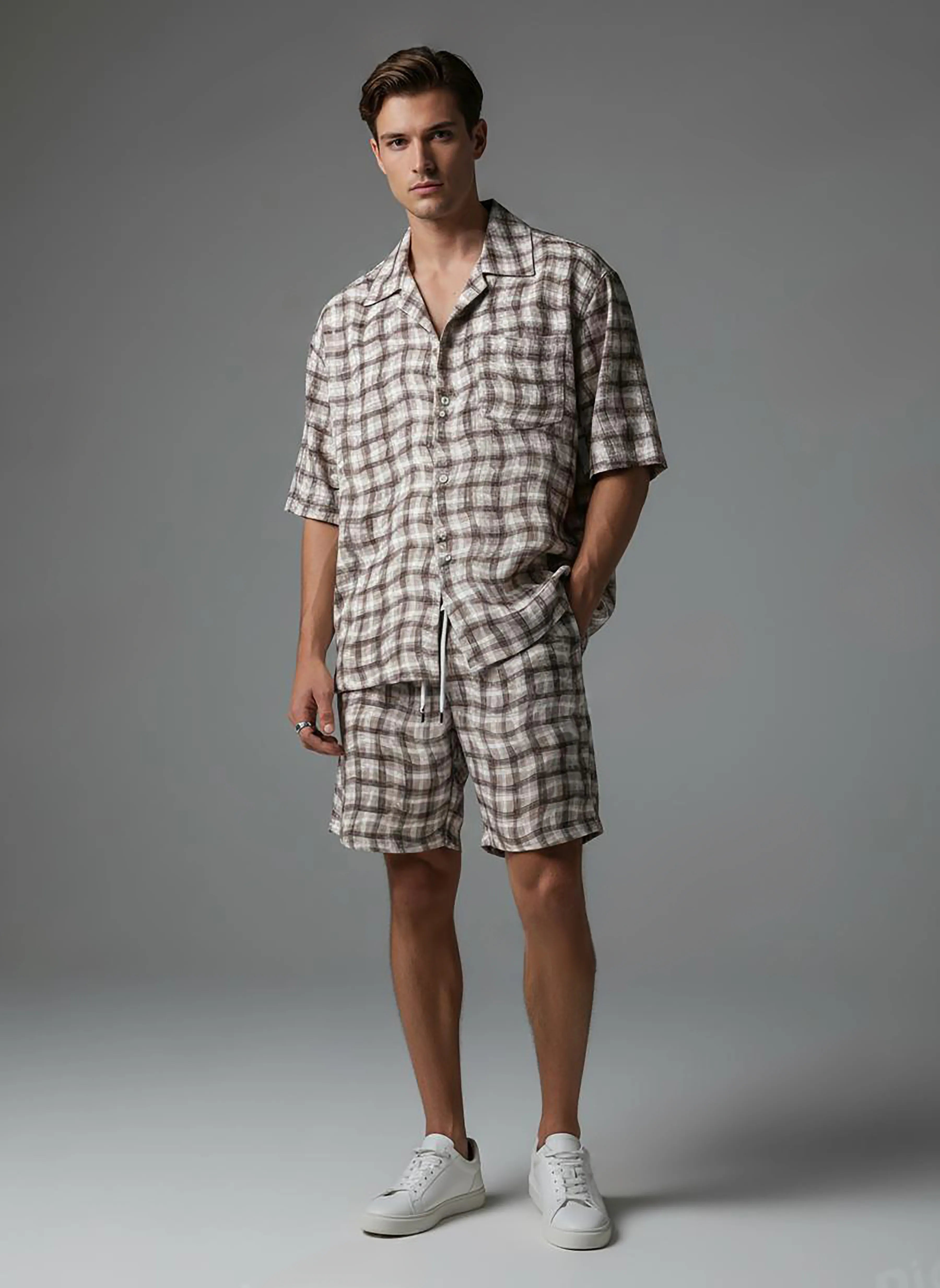 Plaid Men's Lounge Set
