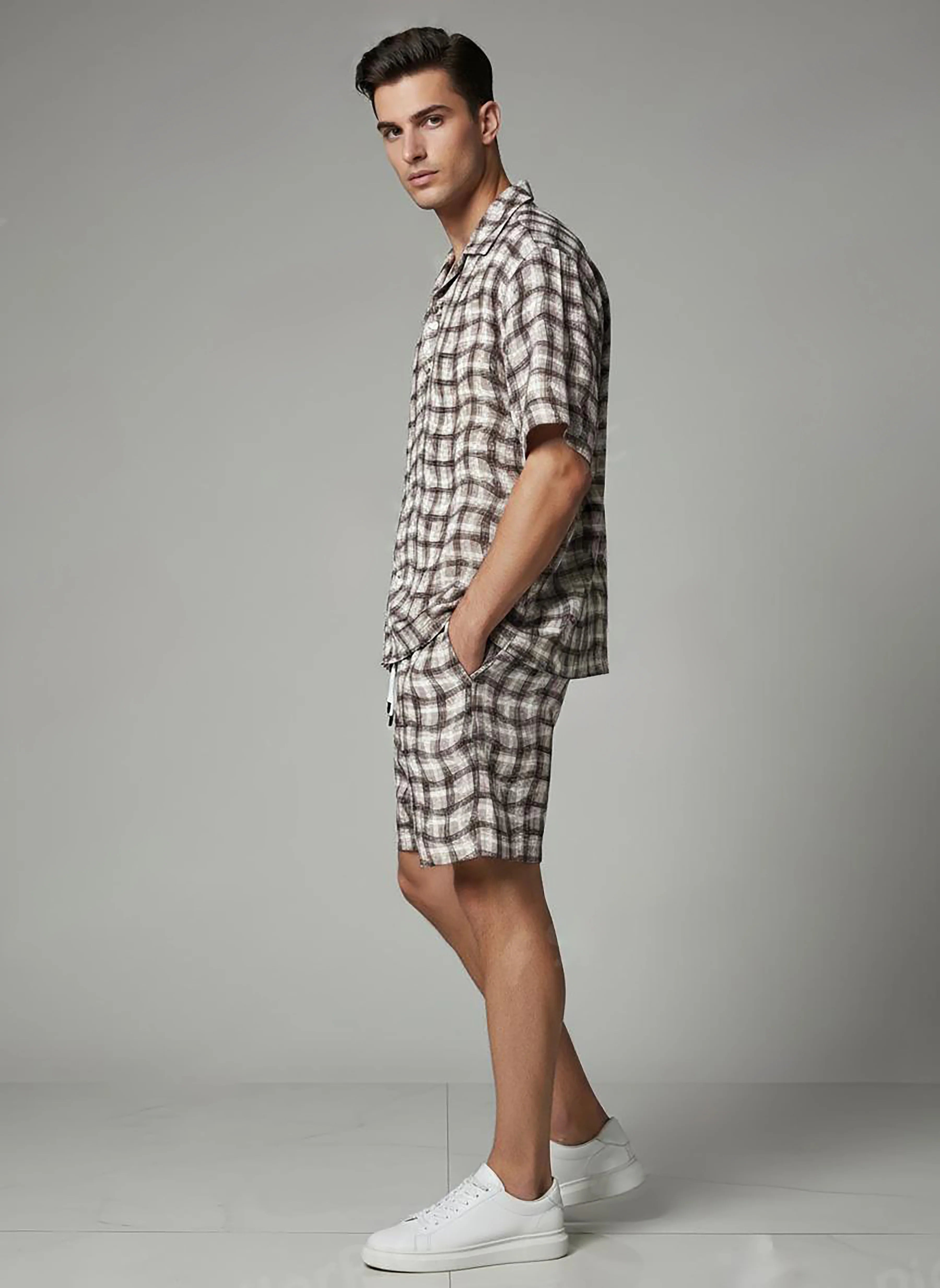 Plaid Men's Lounge Set