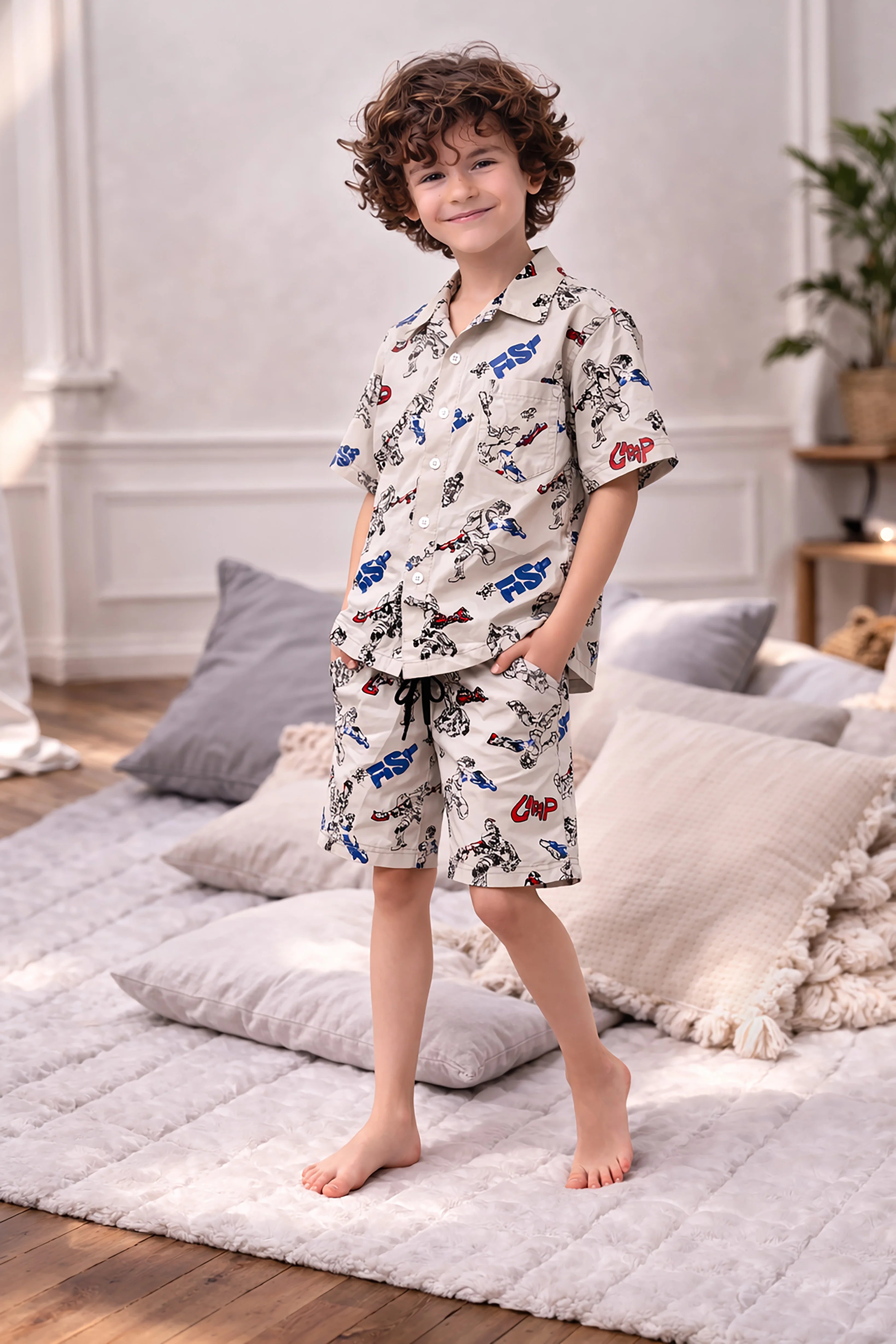 Ranger Kids Shorts Set (Cream)