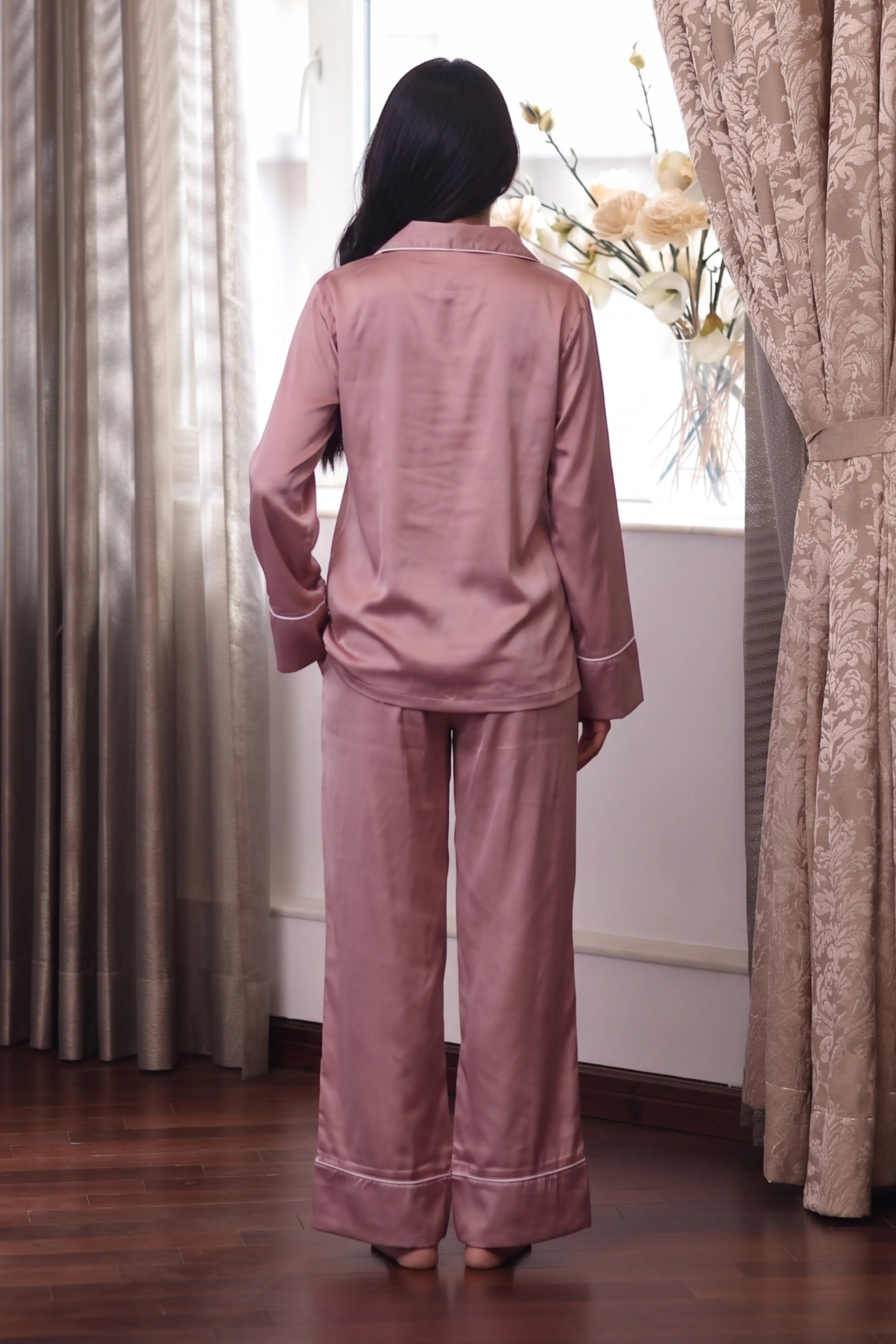 Roselle Flared Satin Pyjama Set
