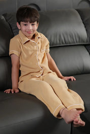 Sand Crinkled Muslin Kids Pyjama Set