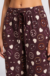 Smile & Hearts Printed Cotton Pyjama
