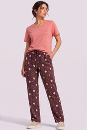 Smile & Hearts Printed Cotton Pyjama