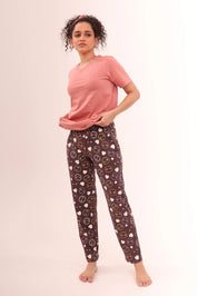 Smile & Hearts Printed Cotton Pyjama