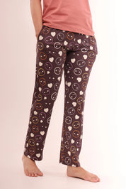 Smile & Hearts Printed Cotton Pyjama