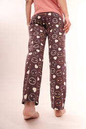Smile & Hearts Printed Cotton Pyjama