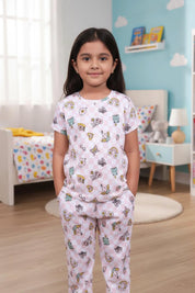 Summer Vibe Kids Unisex Nightwear Peach