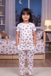 Summer Vibe Kids Unisex Nightwear Peach