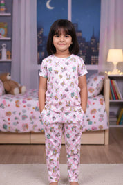 Summer Vibe Kids Unisex Nightwear Pink