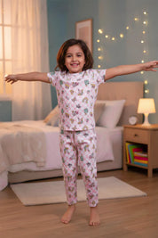 Summer Vibe Kids Unisex Nightwear Pink