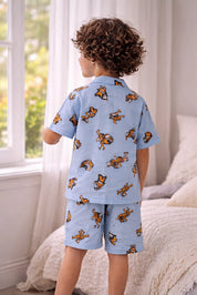 Tiger Kids Shorts Set (Indigo)
