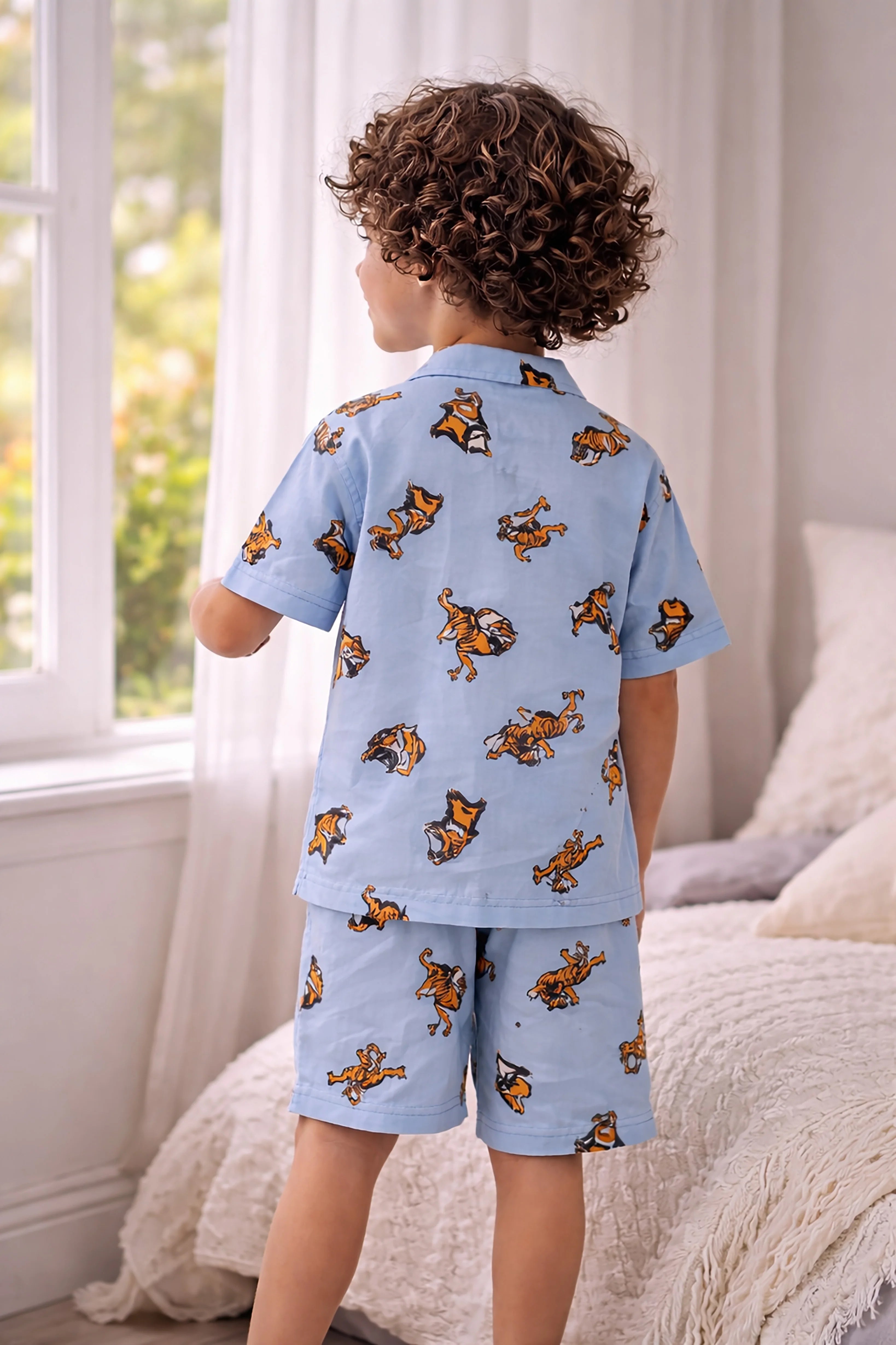 Tiger Kids Shorts Set (Indigo)