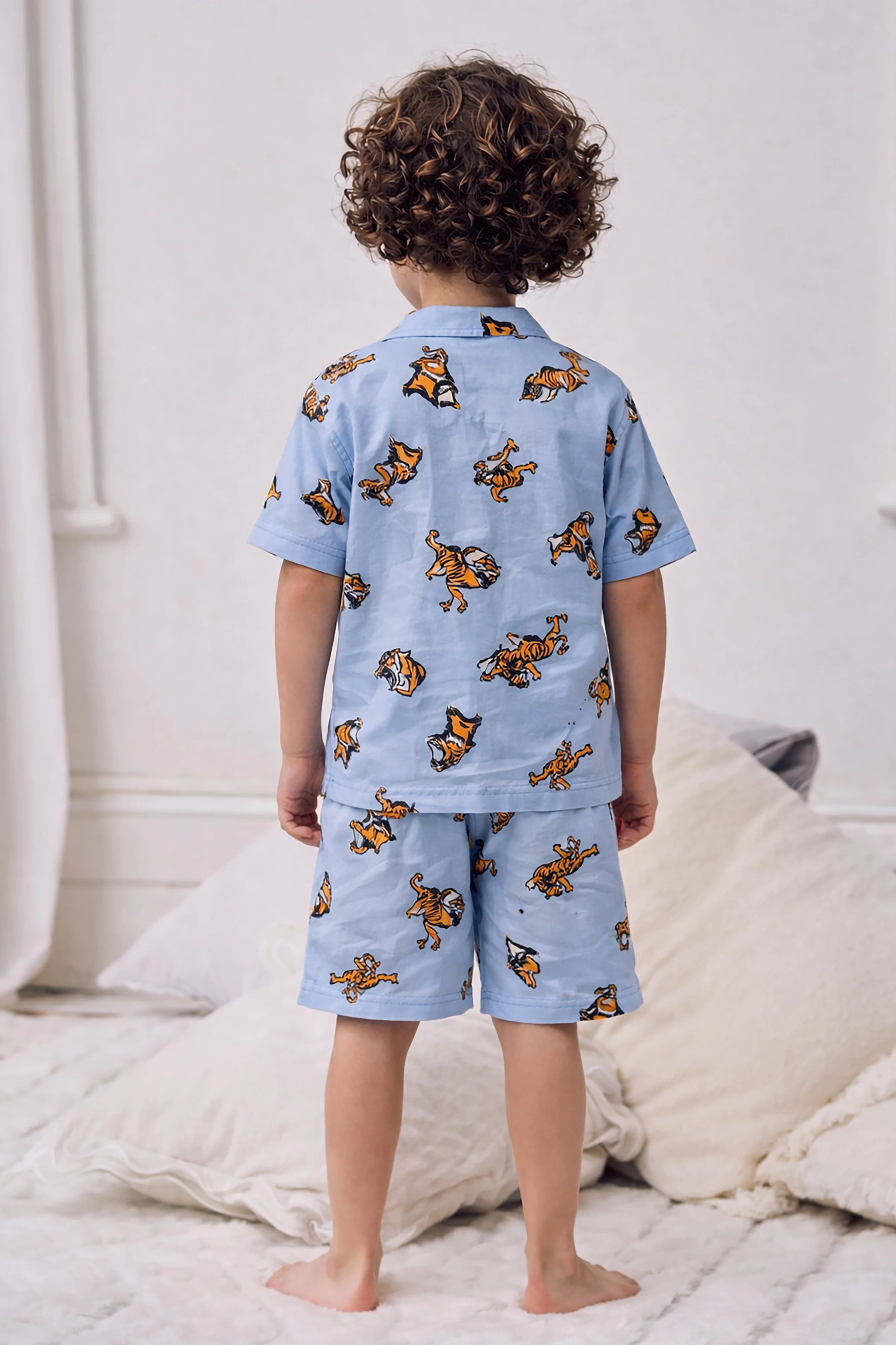 Tiger Kids Shorts Set (Indigo)