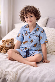Tiger Kids Shorts Set (Indigo)