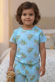 Tropical Kids Unisex Nightwear Blue