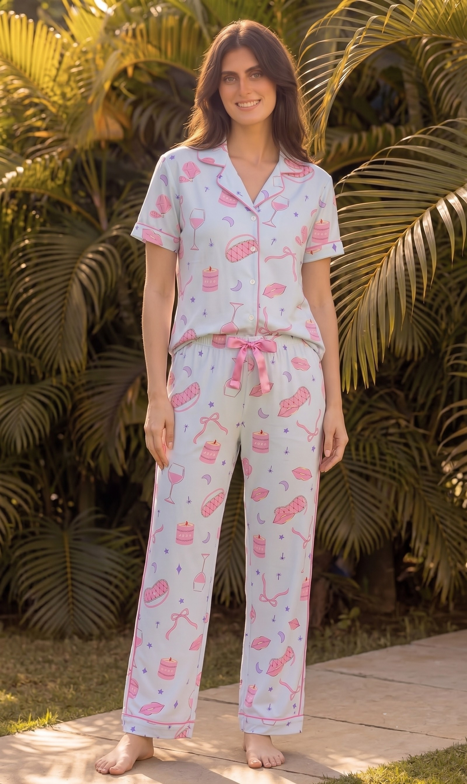 Pink Whisper Pyjama Set