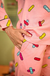 Bandage Print Full Sleeves Pyjama Set - NapStory