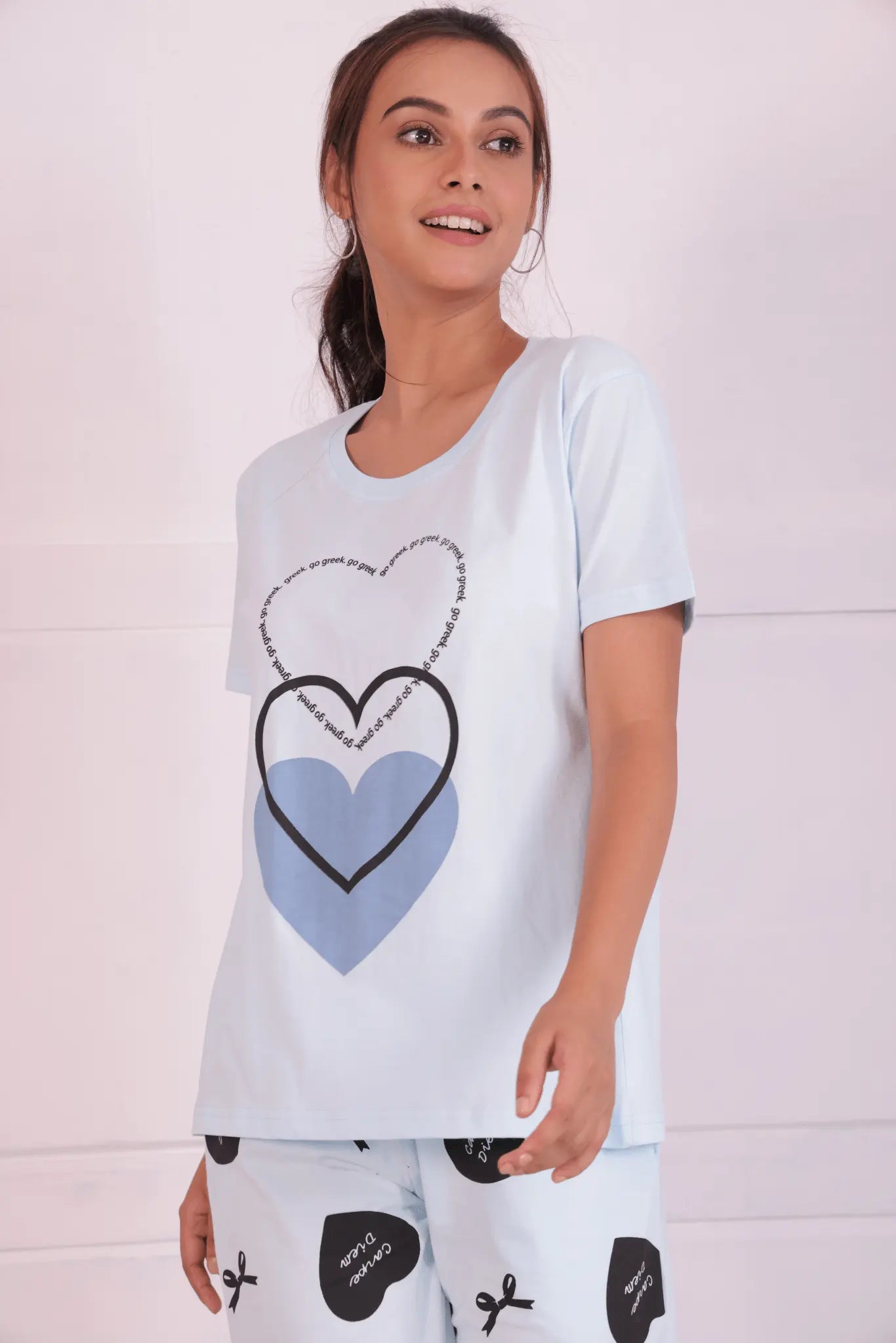 Bows and Hearts T-shirt Pyjama Set - NapStory