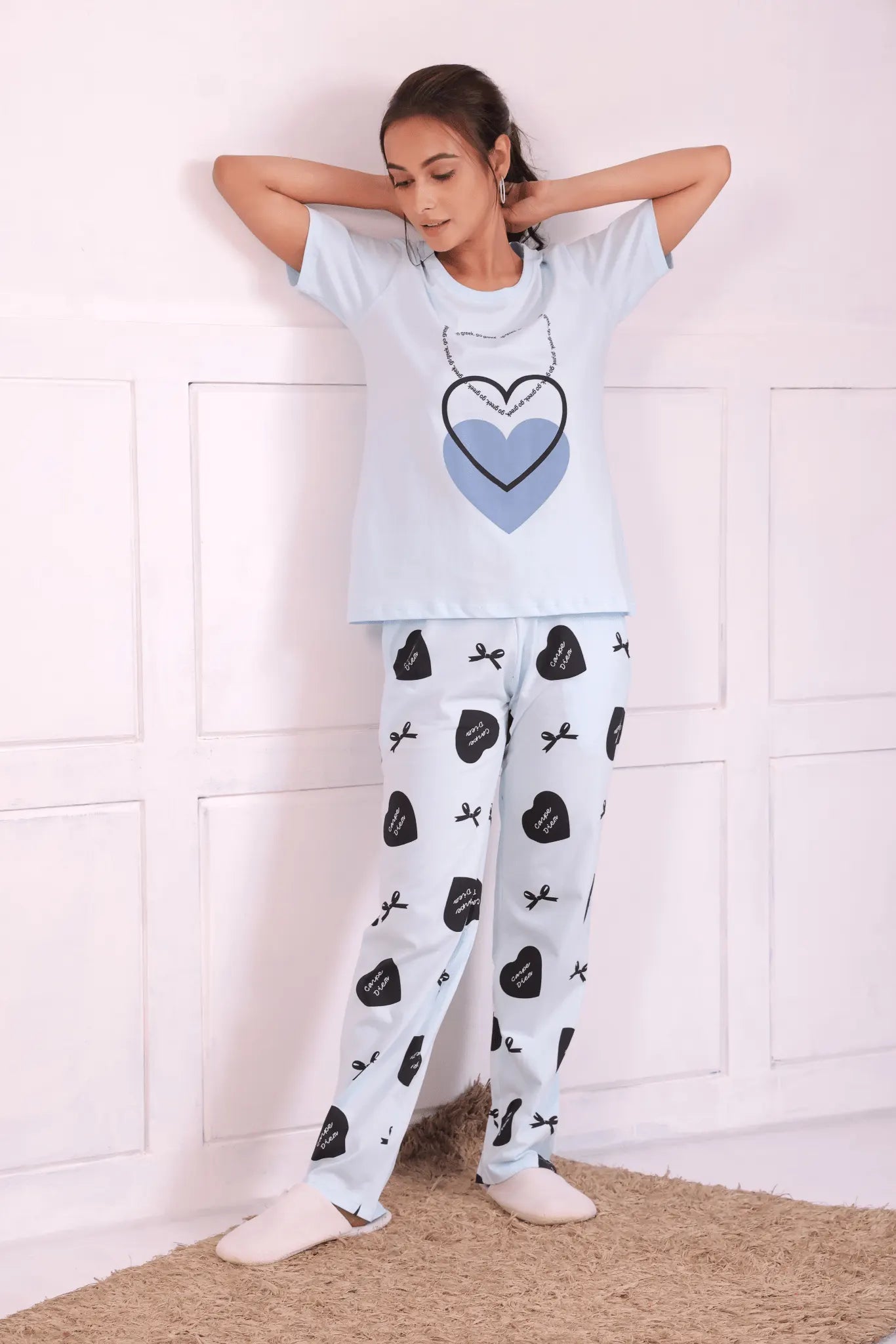 Bows and Hearts T-shirt Pyjama Set - NapStory