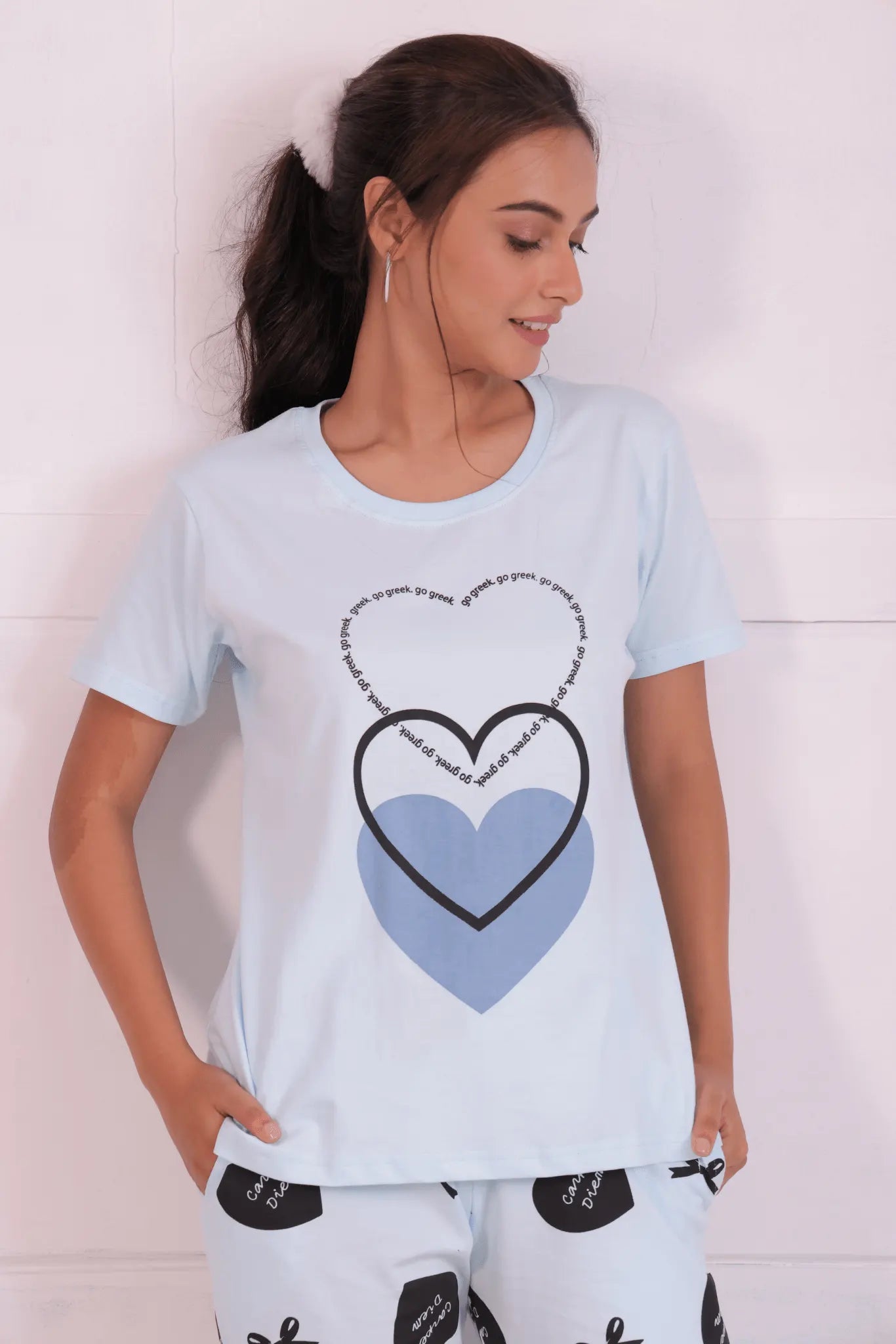 Bows and Hearts T-shirt Pyjama Set - NapStory