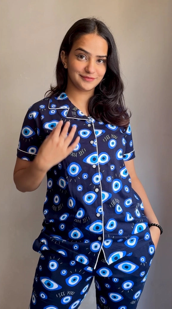 Evil Eye Print Pyjama Set