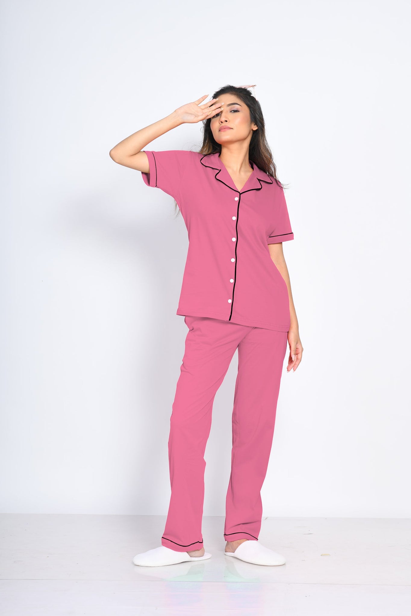 Stylish Classic Solid Colour Nightwear Collections for Women - Pajama ...