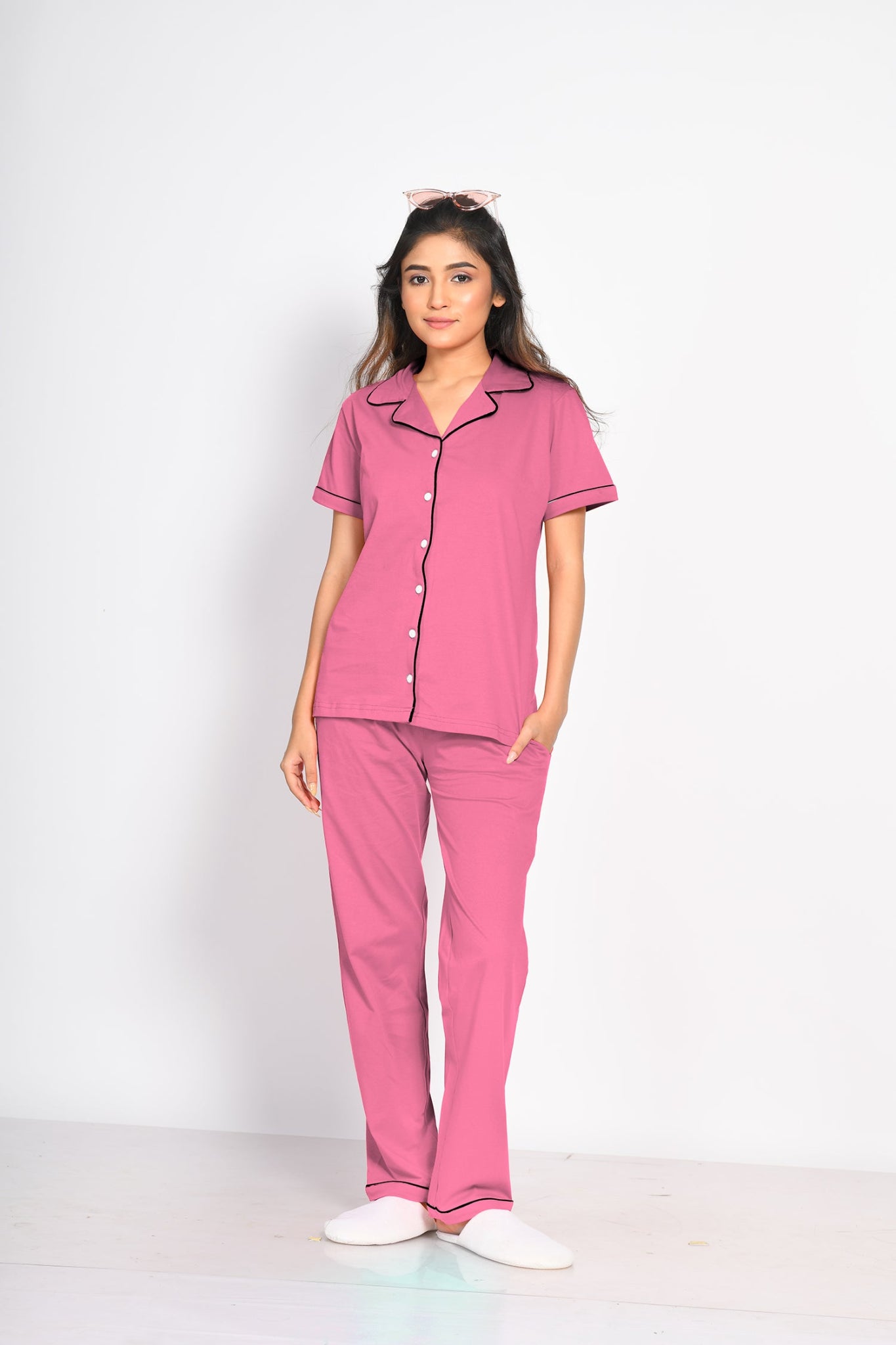 Stylish Classic Solid Colour Nightwear Collections for Women - Pajama ...