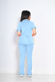 Sky Blue Solid Pyjama Set - NapStory